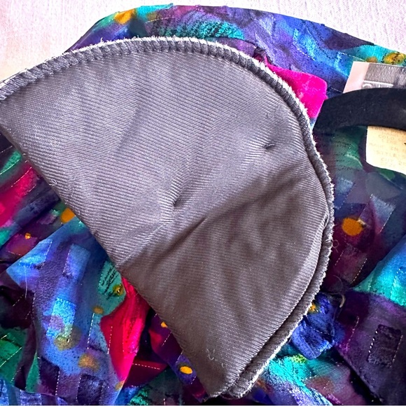 Vintage Studio C Womens Button Up Top Sz 18/20 Sheer Shimmery Metallic Abstract - Picture 11 of 14